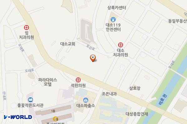 대소읍 공영주차장 위치 지도 — 충청북도 음성군 대소면 오산리 121-11