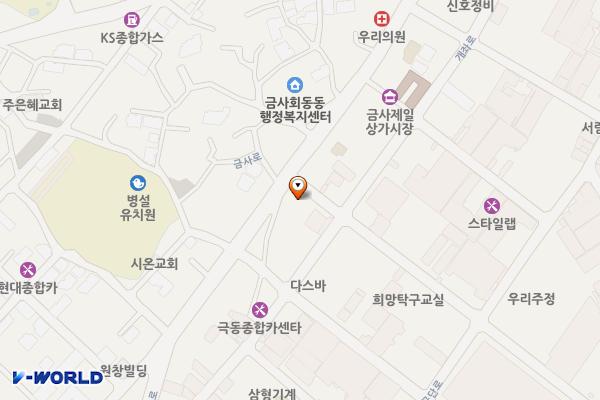 금사회동동주민센터 화장실 위치 지도 — 부산광역시 금정구 금사로 76, 제일케이블TV방송 5층 (금사동)