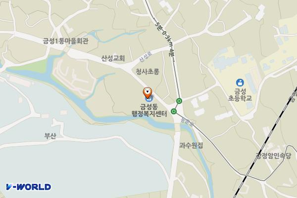 금성동주민센터 화장실 위치 지도 — 부산광역시 금정구 산성로 452 (금성동, 금성동주민센터)