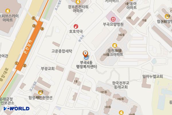 부곡4동주민센터 화장실 위치 지도 — 부산광역시 금정구 부곡로18번안길 37 (부곡동, 부곡4동주민센터)