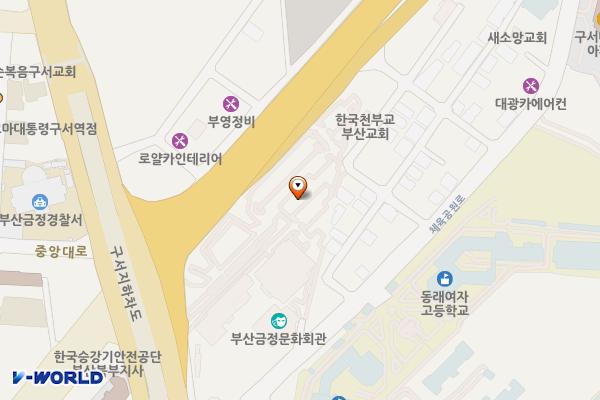만남의 광장 공중화장실 위치 지도 — 부산광역시 금정구 중앙대로 1810 (구서동)