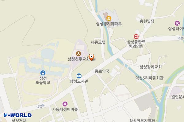 삼성면 공영주차장 위치 지도 — 충청북도 음성군 삼성면 덕정리 515-3