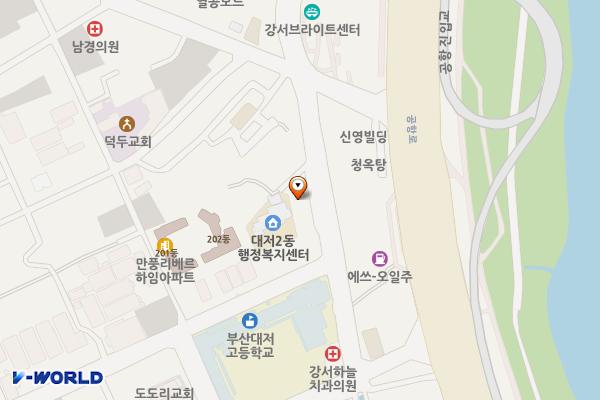대저2동행정복지센터 위치 지도 — 부산광역시 강서구 공항로811번가길 30-1, 대저2동 행정복지센터 (대저2동)