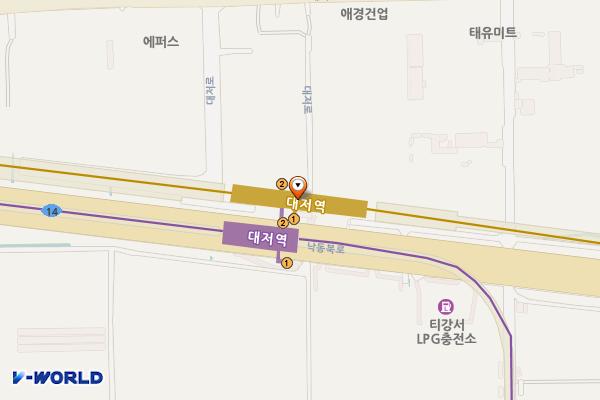 지하철 대저역 위치 지도 — 부산광역시 강서구 낙동북로 295, 대저역 (대저1동)