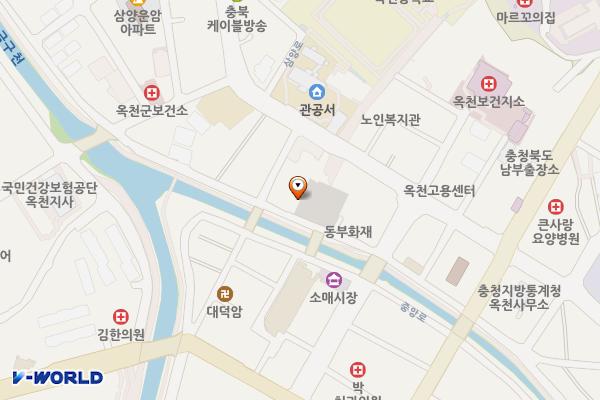 옥천 공설시장 공영주차타워 위치 지도 — 충청북도 옥천군 옥천읍 삼양로 7길 9-5