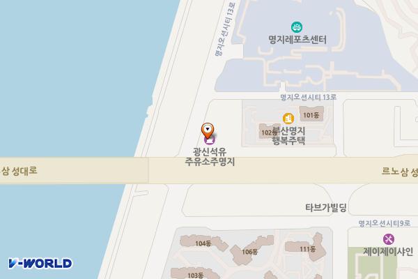 광식석유 명지주유소 위치 지도 — 부산광역시 강서구 르노삼성대로 372 (명지동)