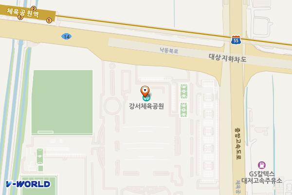 강서체육공원야외화장실테니스장 위치 지도 — 부산광역시 강서구 체육공원로 43, 강서체육공원 (대저1동)
