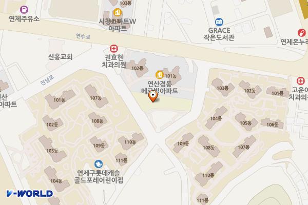 연제도서관 지하, 1층, 2층 위치 지도 — 부산광역시 연제구 황령산로 612