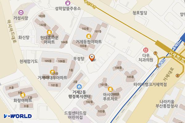 거제종합사회복지관 위치 지도 — 부산광역시 연제구 아시아드대로46번길 45