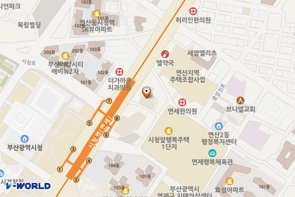 영남종합시장 위치 지도 — 부산광역시 연제구 중앙대로 1030-1(연산동)