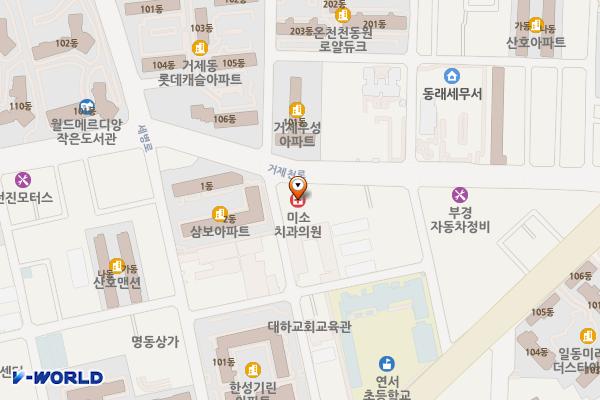 연산 해수피아 위치 지도 — 부산광역시 연제구 거제천로 258(연산동)