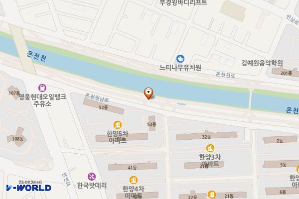 온천천시민공원 동백 위치 지도 — 부산광역시 연제구