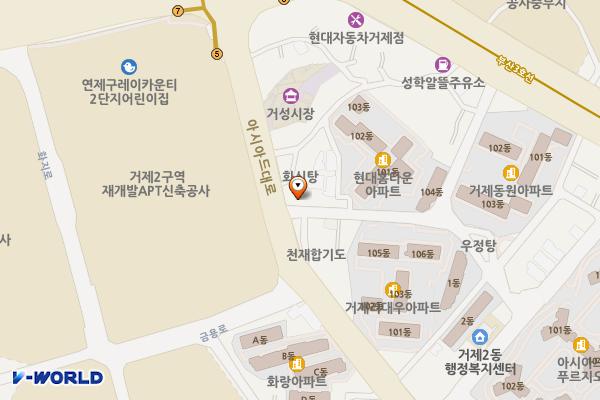 아시아드새마을 금고 위치 지도 — 부산광역시 연제구 아시아드대로46번길 3(거제동)