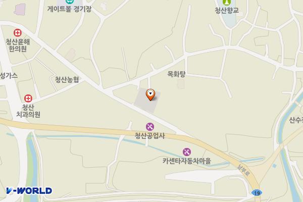 청산 공영주차장 위치 지도 — 충청북도 옥천군 청산면 지전길 10