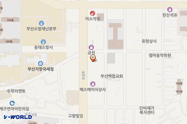 연산관자재요양병원 위치 지도 — 부산광역시 연제구 과정로 128(연산동)