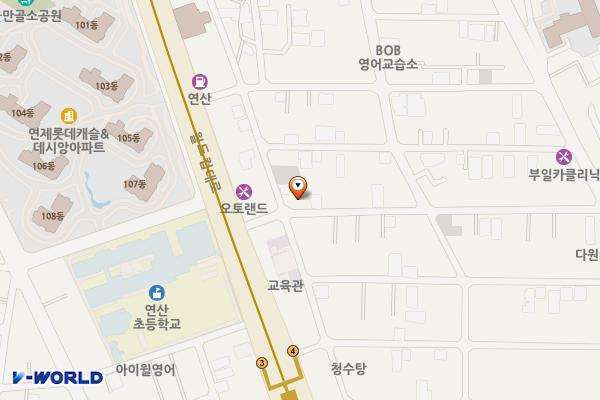연제구 가족센터 위치 지도 — 부산광역시 연제구 월드컵대로46번길 11