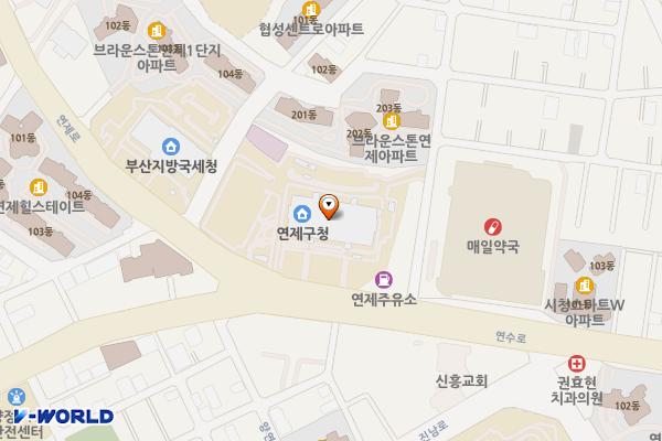 온천천시민공원 백일홍 위치 지도 — 부산광역시 연제구