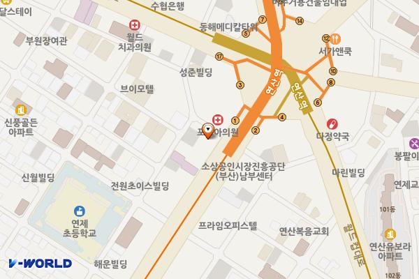 은강빌딩 위치 지도 — 부산광역시 연제구 중앙대로 1089(연산동)