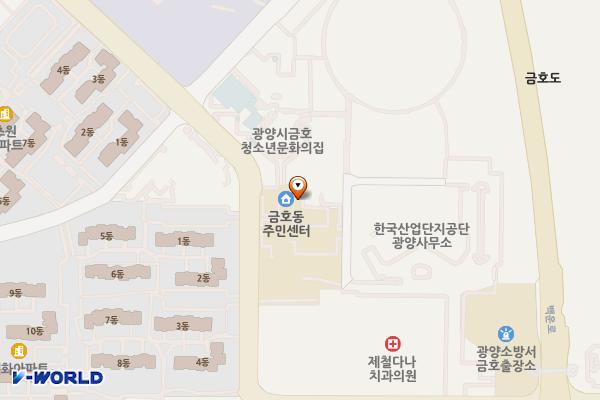 금호동 624-9 위치 지도 — 전남광주통합특별시 광양시 희망길 12-25 (금호동)