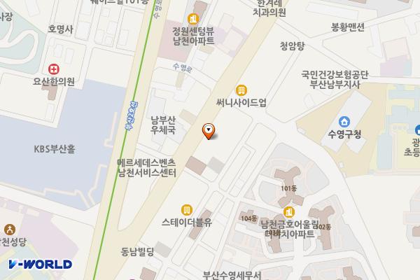 남부산등기소 위치 지도 — 부산광역시 수영구 광남로 26(남천동)