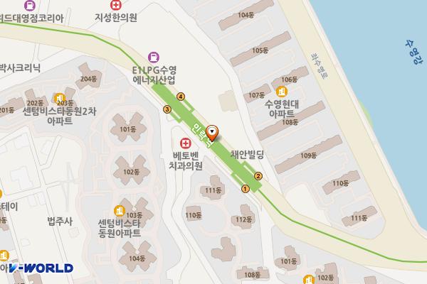 민락역 공중화장실 위치 지도 — 부산광역시 수영구 부산광역시 수영구 수영로 지하 769