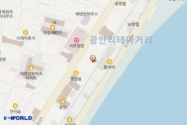 소라화장실 위치 지도 — 부산광역시 수영구 남천바다로33번길 77(광안동)