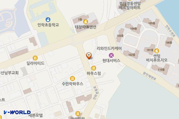 센텀타이거주유소 위치 지도 — 부산광역시 수영구 민락본동로 30(민락동)