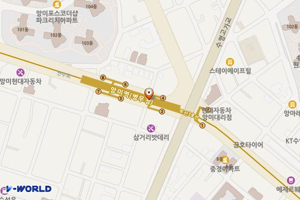 망미역 공중화장실 위치 지도 — 부산광역시 수영구 부산광역시 수영구 연수로 지하 337