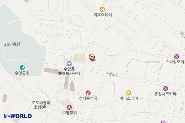 팔도야시장 공중화장실 위치 지도 — 부산광역시 수영구 수영성로 28-5(수영동)