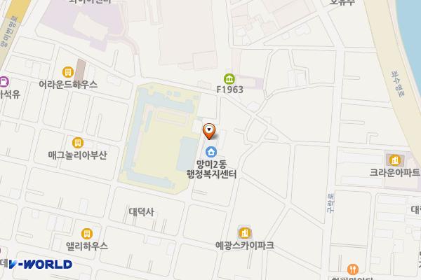 망미동노외 공영주차장 위치 지도 — 부산광역시 수영구청 부산 수영구 금련로43번길 17(망미동)