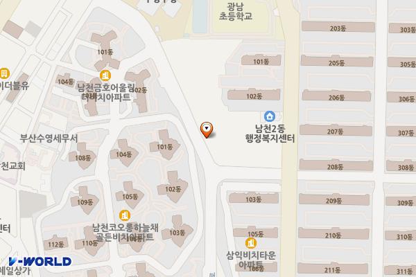 남천2치안센터 위치 지도 — 부산광역시 수영구 남천동로 76(남천동)