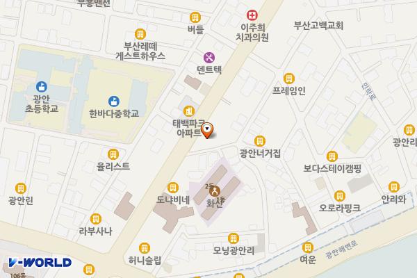 (주)세왕에너지 위치 지도 — 부산광역시 수영구 광남로 176(민락동)
