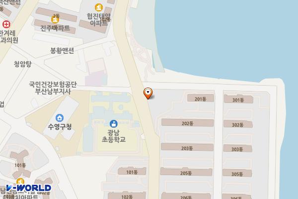 삼익비치B상가(1층) 위치 지도 — 부산광역시 수영구 광안해변로 122(남천동)