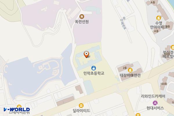 수영구 스포츠클럽 위치 지도 — 부산광역시 수영구 광남로257번길 12(민락동)