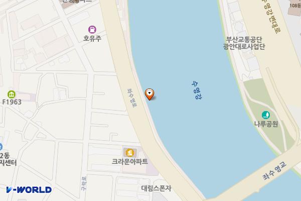 수영강변로 공중화장실 위치 지도 — 부산광역시 수영구 망미동 985