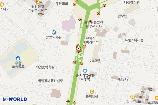 수영역 공중화장실 위치 지도 — 부산광역시 수영구 부산광역시 수영구 수영로 지하 677