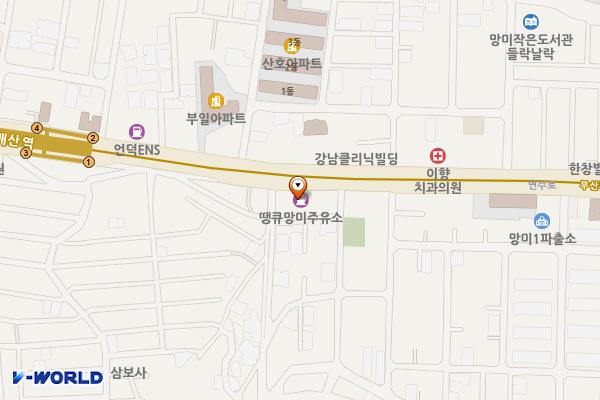 땡큐망미주유소 위치 지도 — 부산광역시 수영구 연수로 254(망미동)