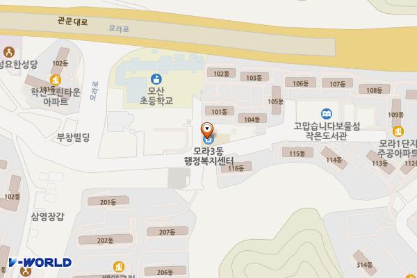 모라3동행정복지센터 위치 지도 — 부산광역시 사상구 모라로110번길 99, 모라3동 주민센터 (모라동)