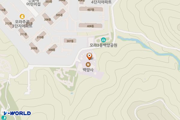 백양산임도(2) 위치 지도 — 부산광역시 사상구 모라동 산33