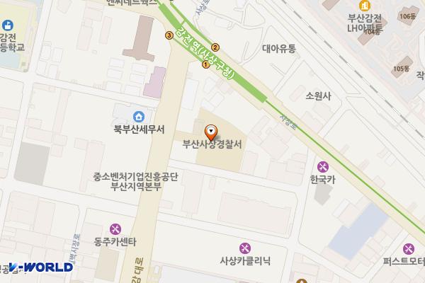 사상경찰서 위치 지도 — 부산광역시 사상구 학감대로 264, 부산사상경찰서 (감전동)