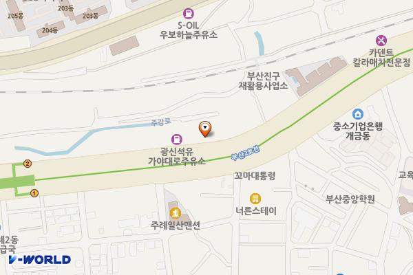 광신석유(주) 가야대로주유소 위치 지도 — 부산광역시 사상구 가야대로 395(주례동)