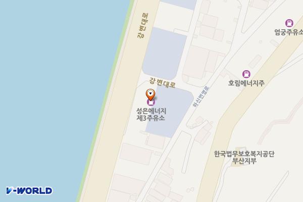 지에스칼텍스 강변주유소 위치 지도 — 부산광역시 사상구 강변대로 412, 강변대로self주유소 (엄궁동)