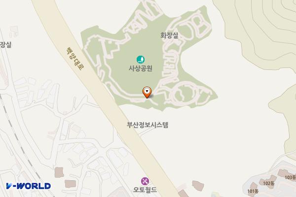 사상근린공원 위치 지도 — 부산광역시 사상구 백양대로 570 (감전동)