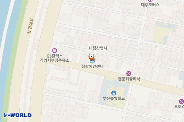 삼락지구대 위치 지도 — 부산광역시 사상구 모덕로 13, 삼락지구대 (삼락동)