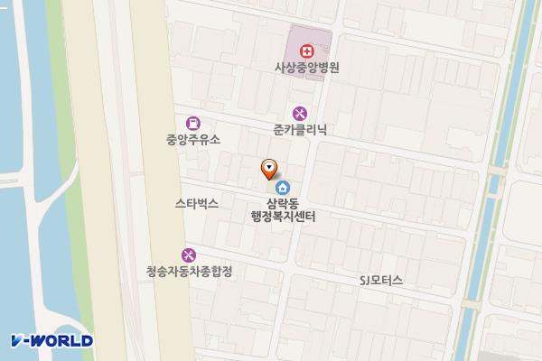 삼락동행정복지센터 위치 지도 — 부산광역시 사상구 낙동대로1310번길 19, 삼락동 주민센터 (삼락동)