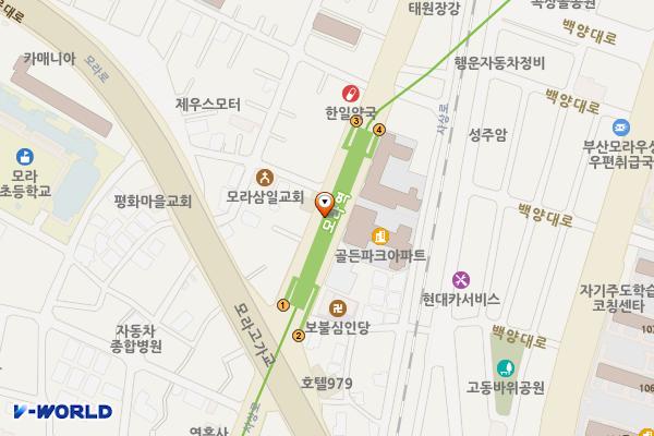 모라지하철역 위치 지도 — 부산광역시 사상구 사상로 지하 498, 모라역 (모라동)
