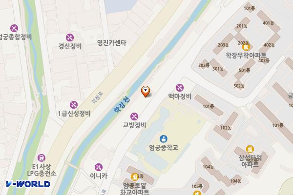 지불마을  엄궁동 7  학장천 위치 지도 — 부산광역시 사상구 대동로 55 (엄궁동)