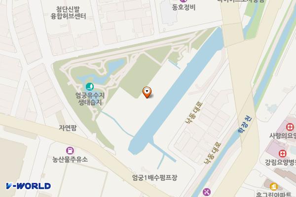 엄궁유수지체육공원 위치 지도 — 부산광역시 사상구 감전동 516