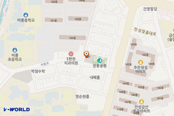 당왕동(쌍용아파트상가) 위치 지도 — 경기도 안성시 당왕동 545