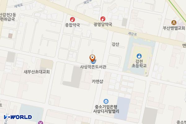 사상평생학습관 위치 지도 — 부산광역시 사상구 새벽로168번길 61, 사상평생학습관 (감전동)